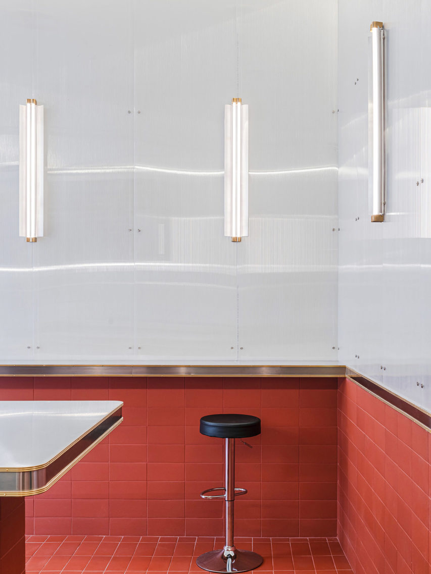 sciura lella restaurant milan kitchen counter studioboom architetti